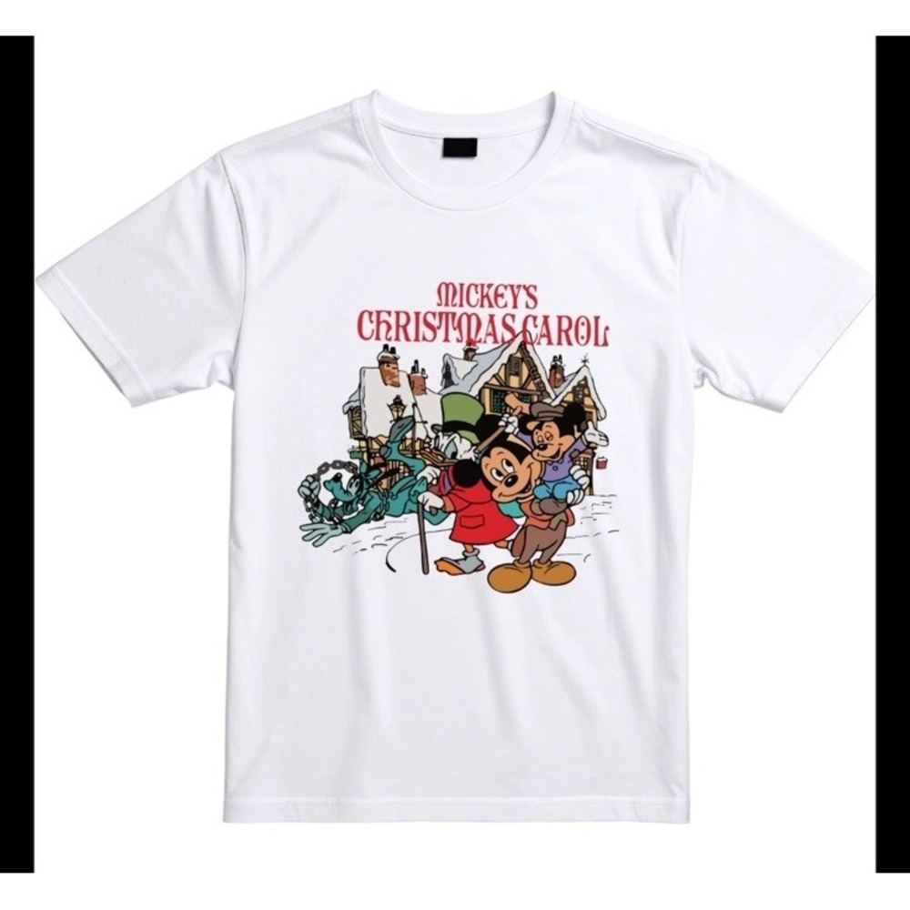 Disney‎ Mickey's Christmas Carol T-Shirt Unisex Adult White Medium